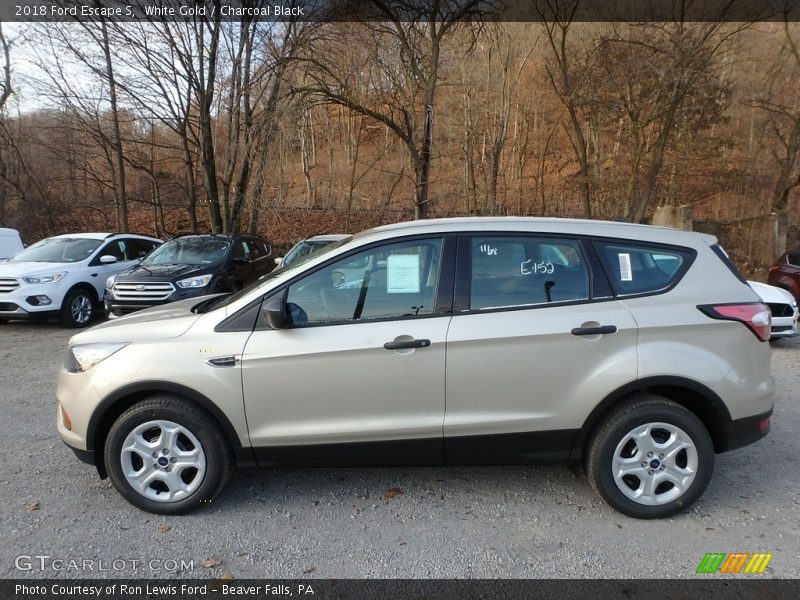White Gold / Charcoal Black 2018 Ford Escape S
