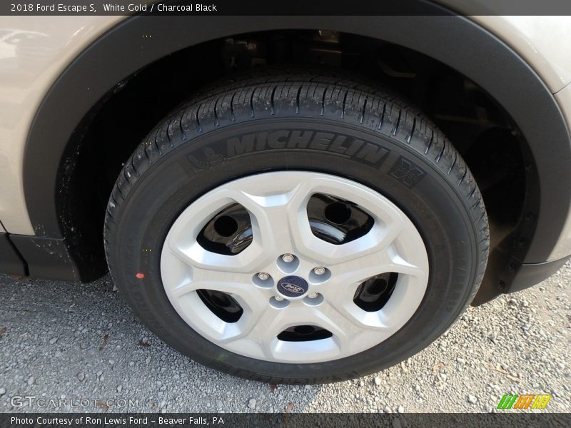 White Gold / Charcoal Black 2018 Ford Escape S