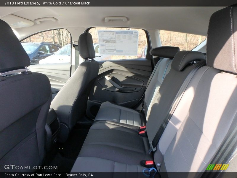White Gold / Charcoal Black 2018 Ford Escape S