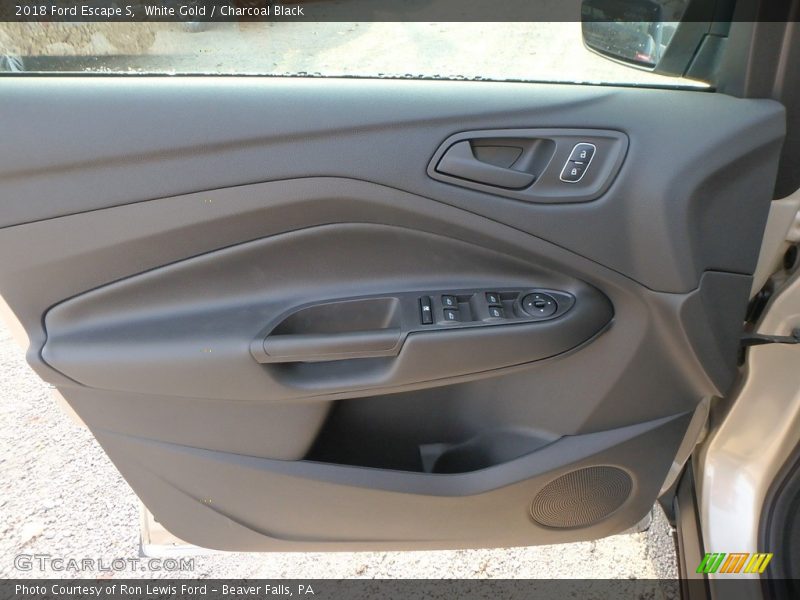 White Gold / Charcoal Black 2018 Ford Escape S