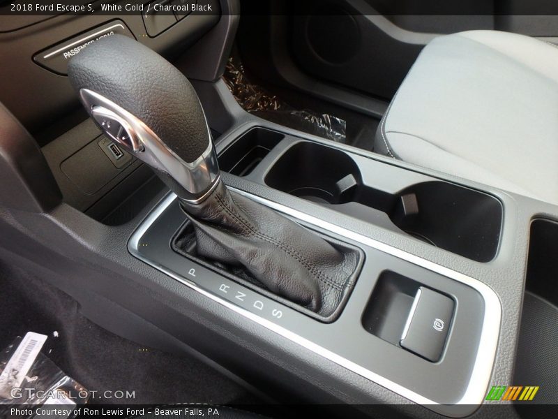 White Gold / Charcoal Black 2018 Ford Escape S