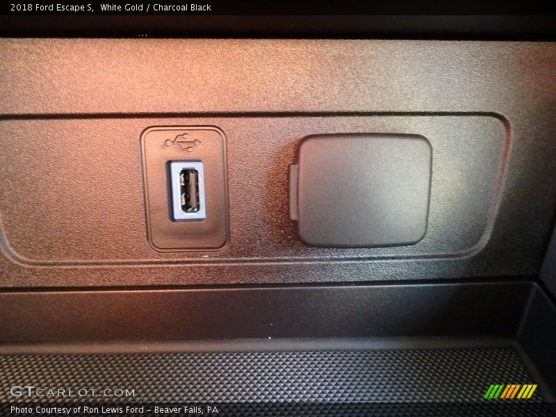 White Gold / Charcoal Black 2018 Ford Escape S