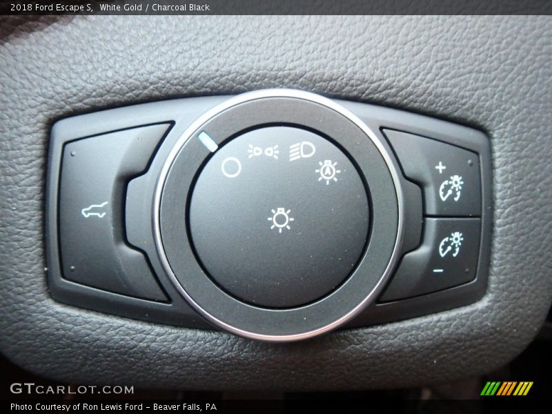 White Gold / Charcoal Black 2018 Ford Escape S