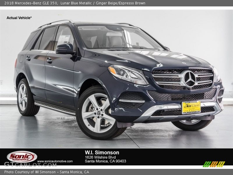Lunar Blue Metallic / Ginger Beige/Espresso Brown 2018 Mercedes-Benz GLE 350