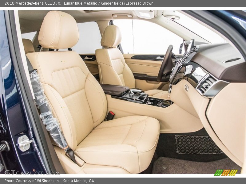 Lunar Blue Metallic / Ginger Beige/Espresso Brown 2018 Mercedes-Benz GLE 350
