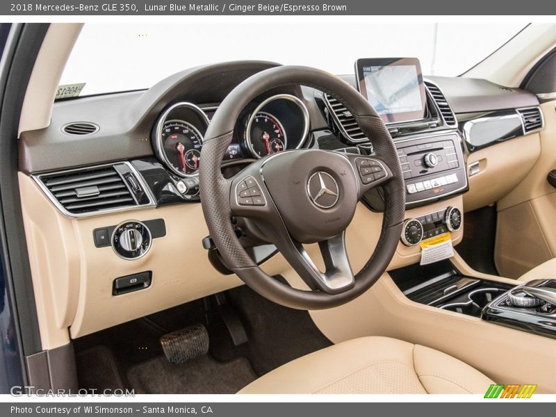 Lunar Blue Metallic / Ginger Beige/Espresso Brown 2018 Mercedes-Benz GLE 350