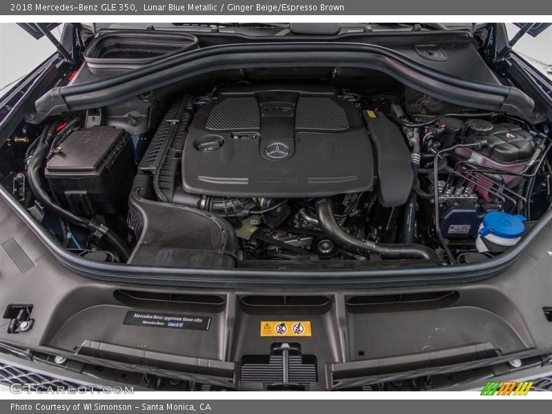 Lunar Blue Metallic / Ginger Beige/Espresso Brown 2018 Mercedes-Benz GLE 350
