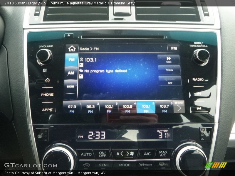 Magnetite Gray Metallic / Titanium Gray 2018 Subaru Legacy 2.5i Premium