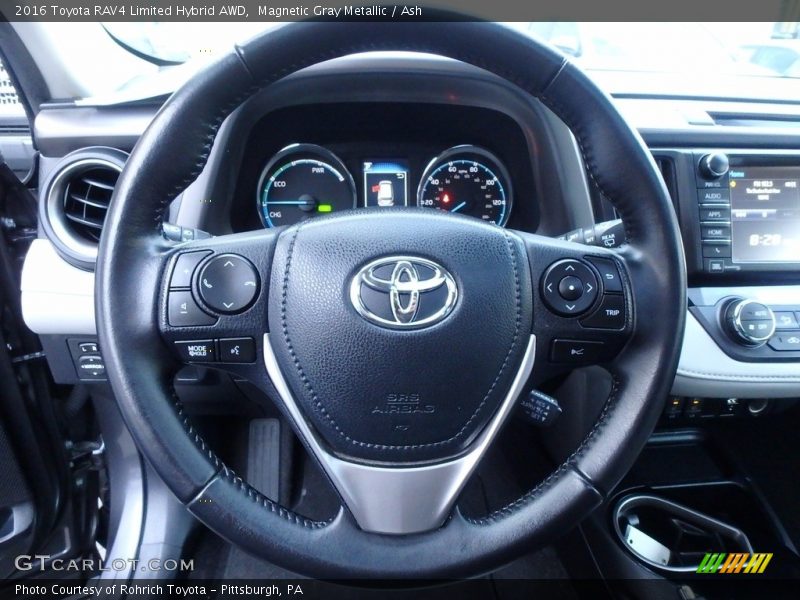 Magnetic Gray Metallic / Ash 2016 Toyota RAV4 Limited Hybrid AWD