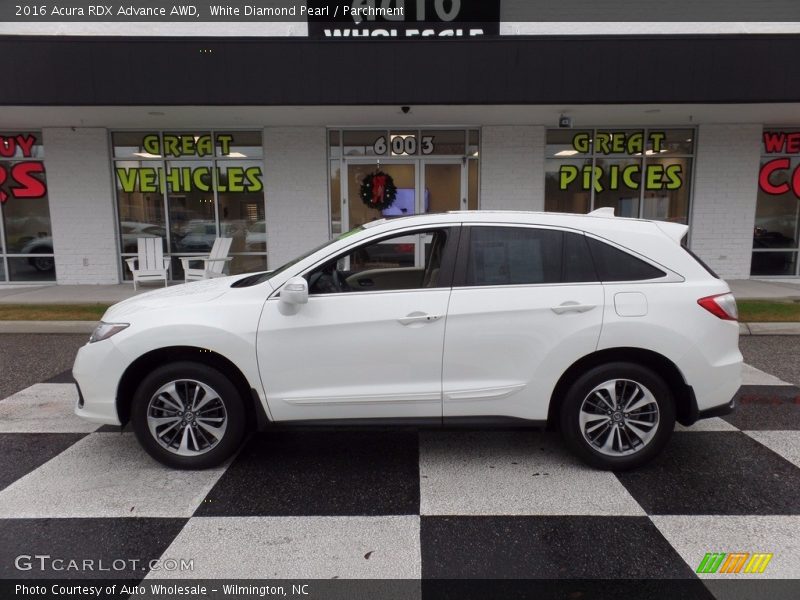 White Diamond Pearl / Parchment 2016 Acura RDX Advance AWD