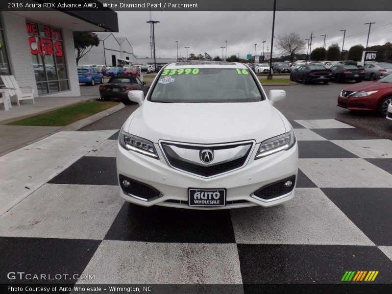 White Diamond Pearl / Parchment 2016 Acura RDX Advance AWD