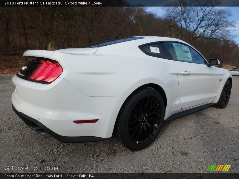 Oxford White / Ebony 2018 Ford Mustang GT Fastback