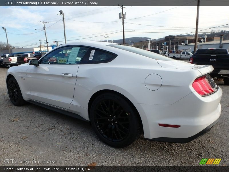 Oxford White / Ebony 2018 Ford Mustang GT Fastback