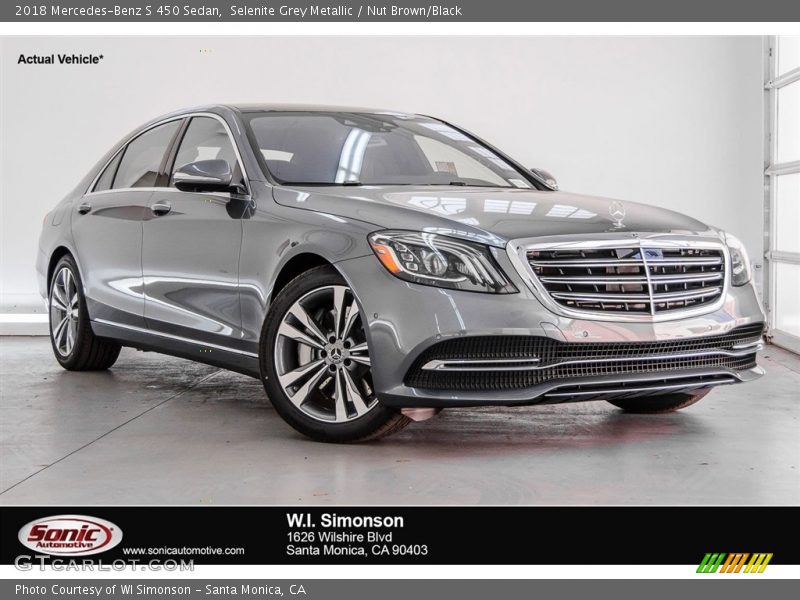 Selenite Grey Metallic / Nut Brown/Black 2018 Mercedes-Benz S 450 Sedan