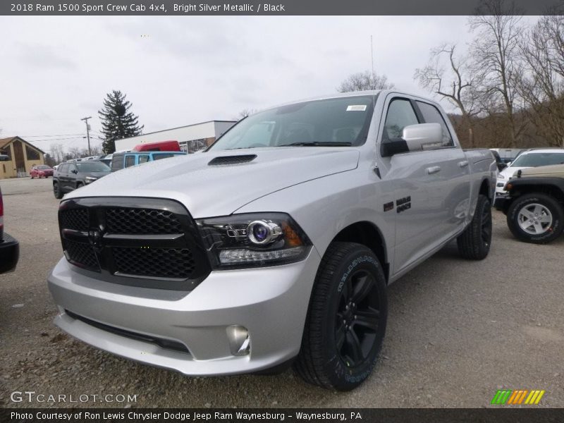 Bright Silver Metallic / Black 2018 Ram 1500 Sport Crew Cab 4x4