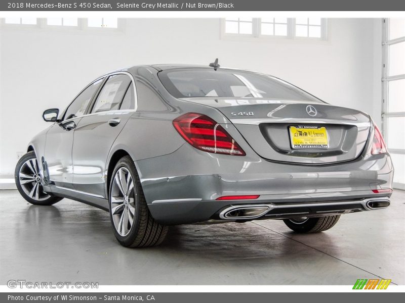Selenite Grey Metallic / Nut Brown/Black 2018 Mercedes-Benz S 450 Sedan