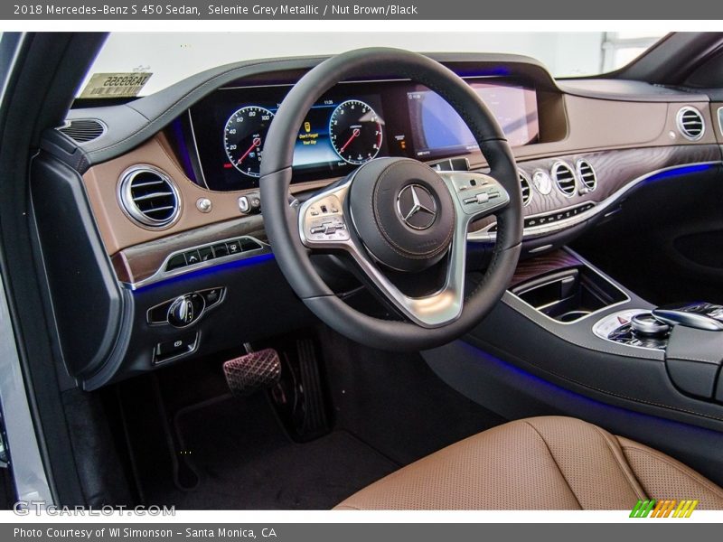 Selenite Grey Metallic / Nut Brown/Black 2018 Mercedes-Benz S 450 Sedan