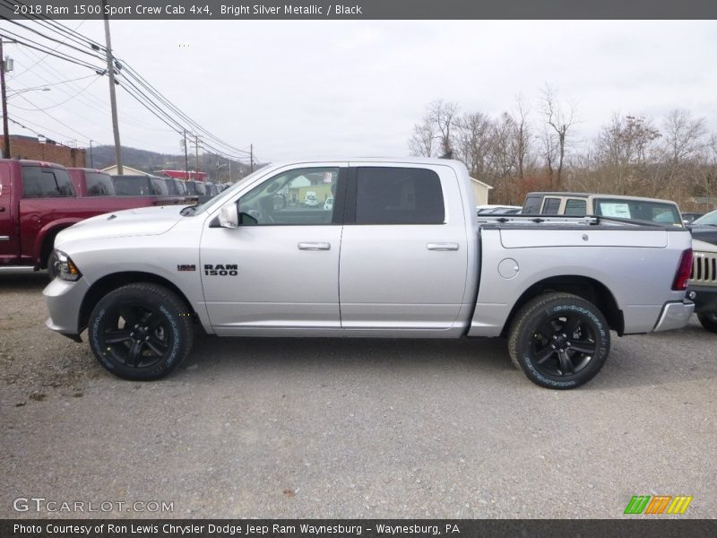 Bright Silver Metallic / Black 2018 Ram 1500 Sport Crew Cab 4x4