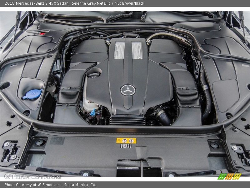 Selenite Grey Metallic / Nut Brown/Black 2018 Mercedes-Benz S 450 Sedan