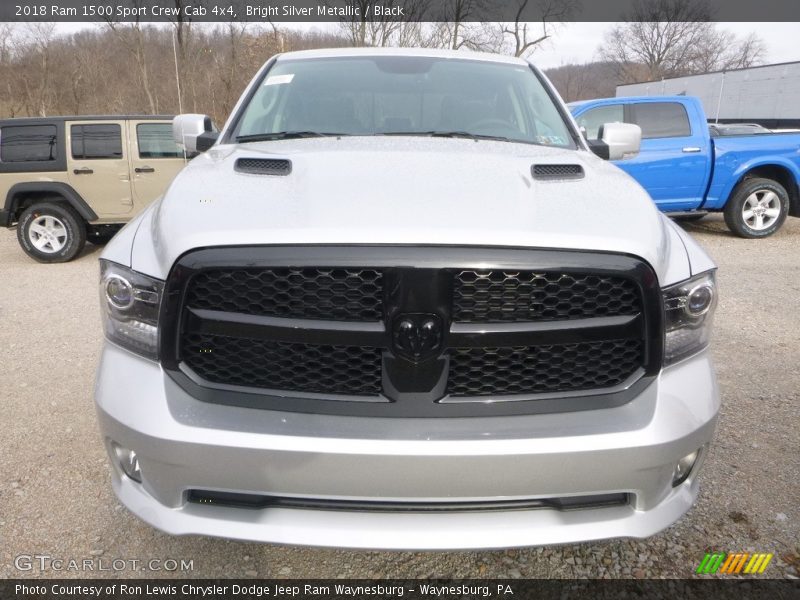Bright Silver Metallic / Black 2018 Ram 1500 Sport Crew Cab 4x4