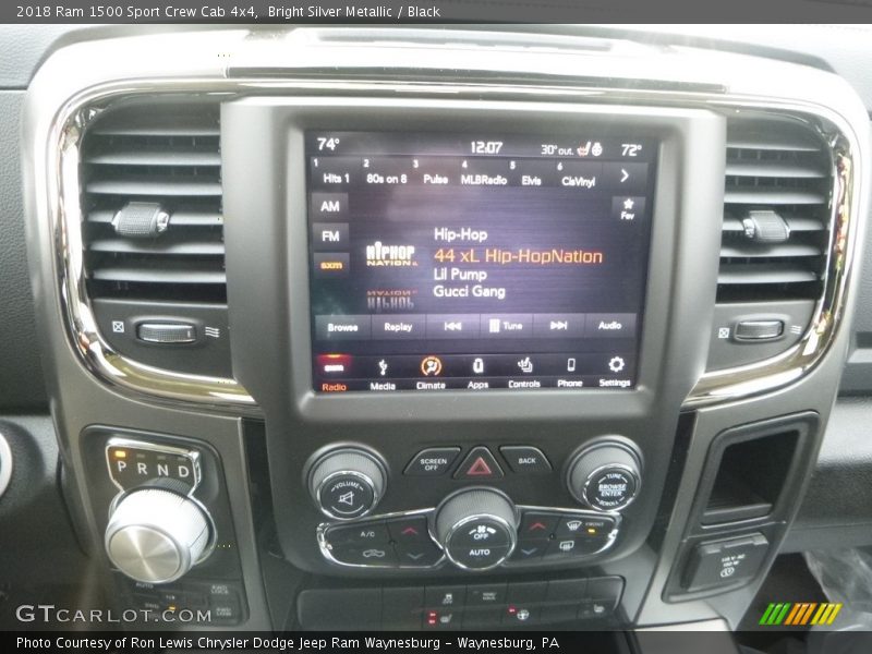 Bright Silver Metallic / Black 2018 Ram 1500 Sport Crew Cab 4x4