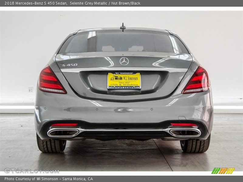 Selenite Grey Metallic / Nut Brown/Black 2018 Mercedes-Benz S 450 Sedan