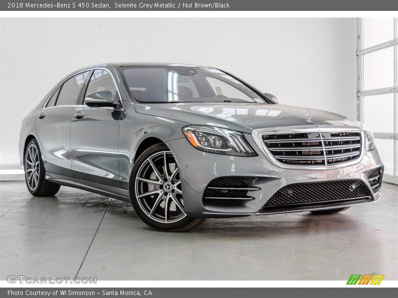 Selenite Grey Metallic / Nut Brown/Black 2018 Mercedes-Benz S 450 Sedan