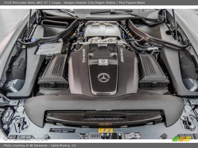  2018 AMG GT S Coupe Engine - 4.0 Liter AMG Twin-Turbocharged DOHC 32-Valve VVT V8