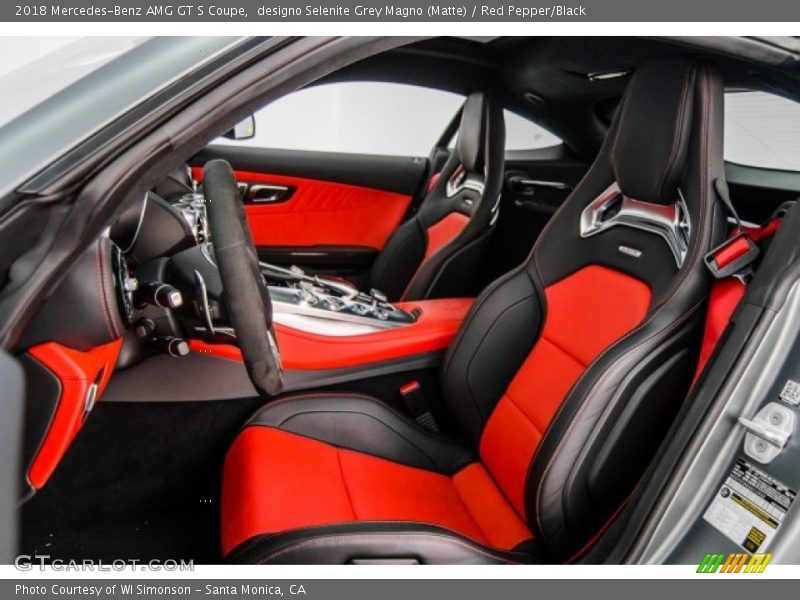  2018 AMG GT S Coupe Red Pepper/Black Interior