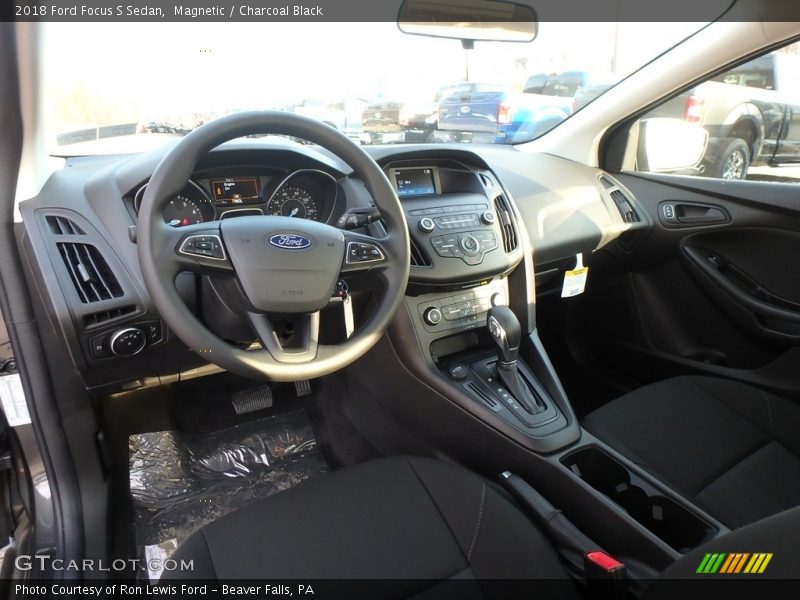  2018 Focus S Sedan Charcoal Black Interior