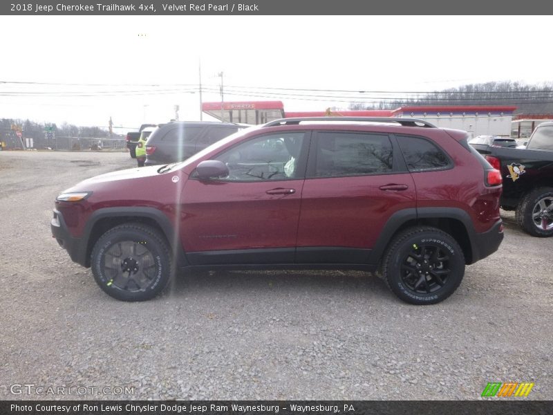Velvet Red Pearl / Black 2018 Jeep Cherokee Trailhawk 4x4