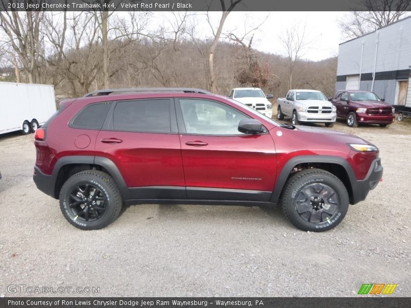 Velvet Red Pearl / Black 2018 Jeep Cherokee Trailhawk 4x4