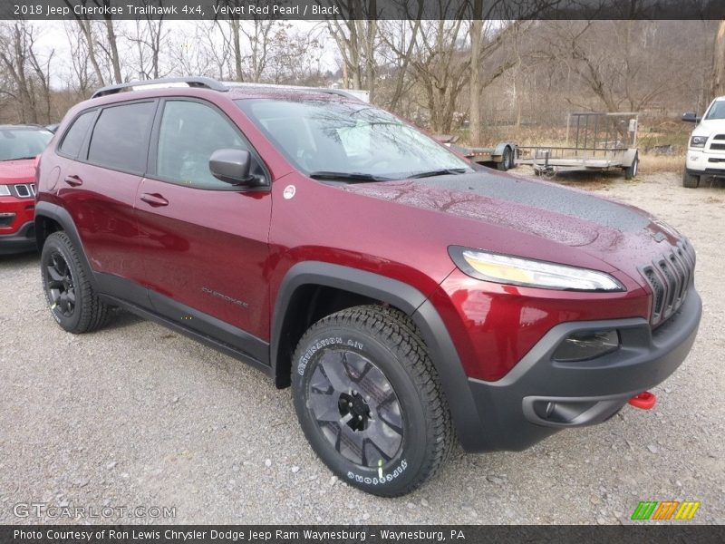 Velvet Red Pearl / Black 2018 Jeep Cherokee Trailhawk 4x4