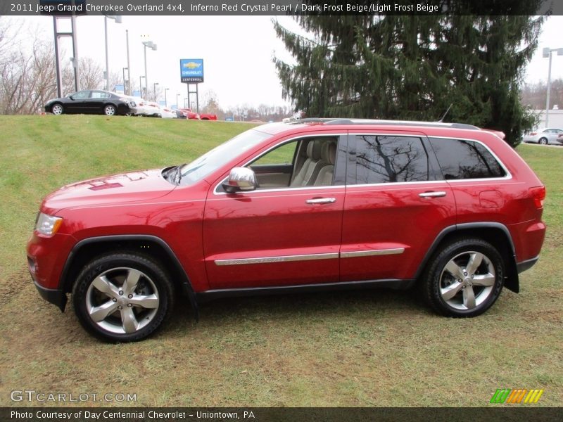 Inferno Red Crystal Pearl / Dark Frost Beige/Light Frost Beige 2011 Jeep Grand Cherokee Overland 4x4