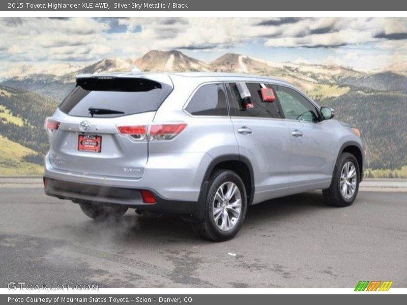 Silver Sky Metallic / Black 2015 Toyota Highlander XLE AWD