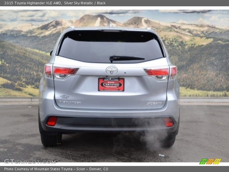 Silver Sky Metallic / Black 2015 Toyota Highlander XLE AWD