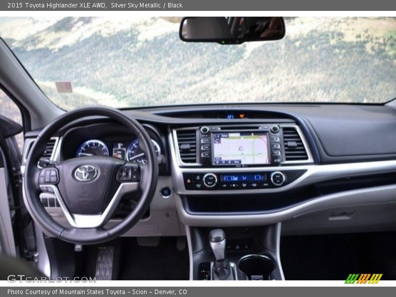 Silver Sky Metallic / Black 2015 Toyota Highlander XLE AWD
