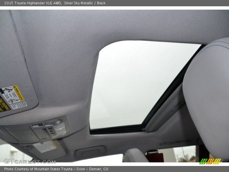 Silver Sky Metallic / Black 2015 Toyota Highlander XLE AWD