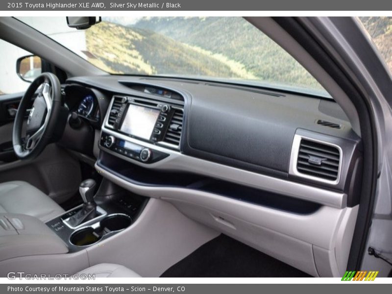 Silver Sky Metallic / Black 2015 Toyota Highlander XLE AWD