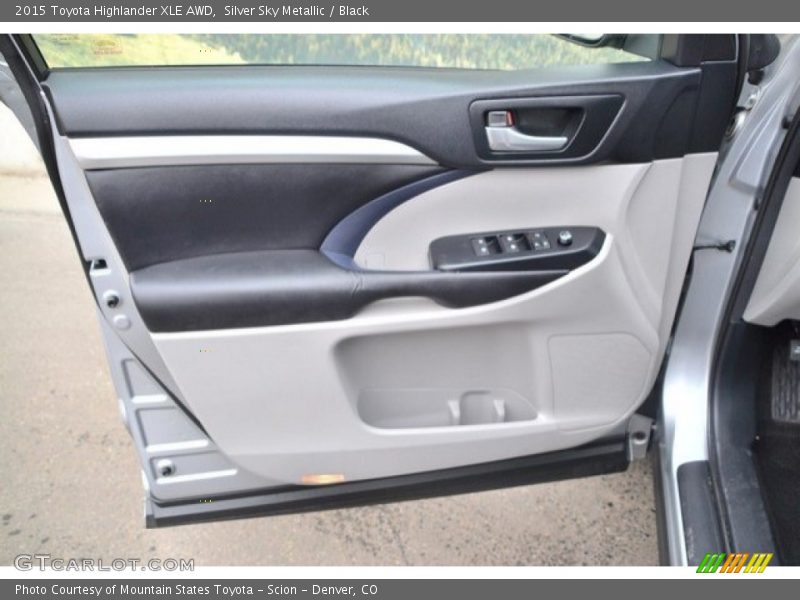 Silver Sky Metallic / Black 2015 Toyota Highlander XLE AWD