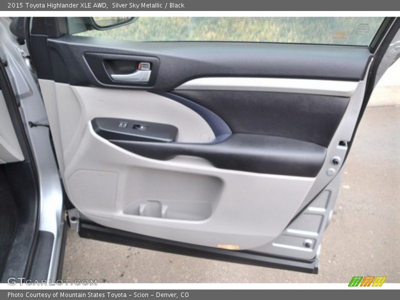 Silver Sky Metallic / Black 2015 Toyota Highlander XLE AWD