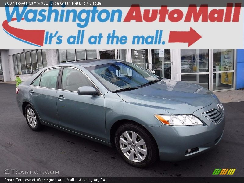 Aloe Green Metallic / Bisque 2007 Toyota Camry XLE