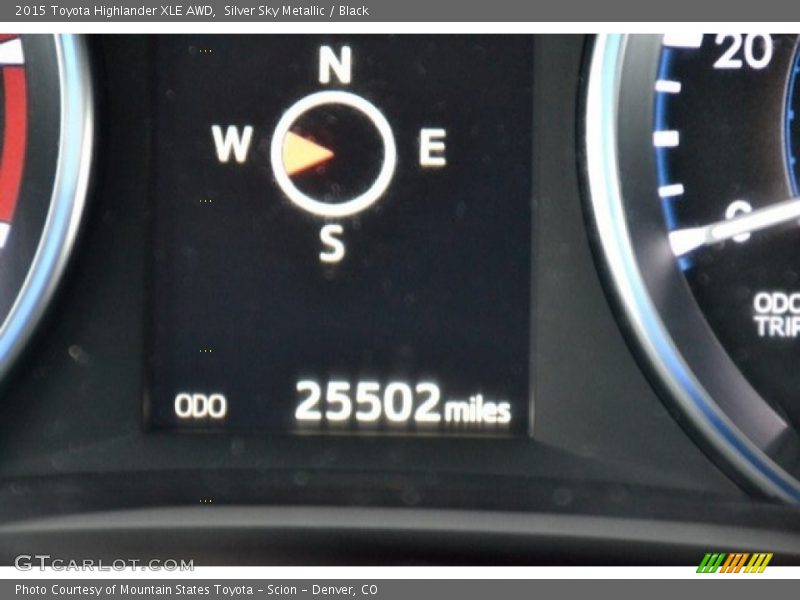 Silver Sky Metallic / Black 2015 Toyota Highlander XLE AWD