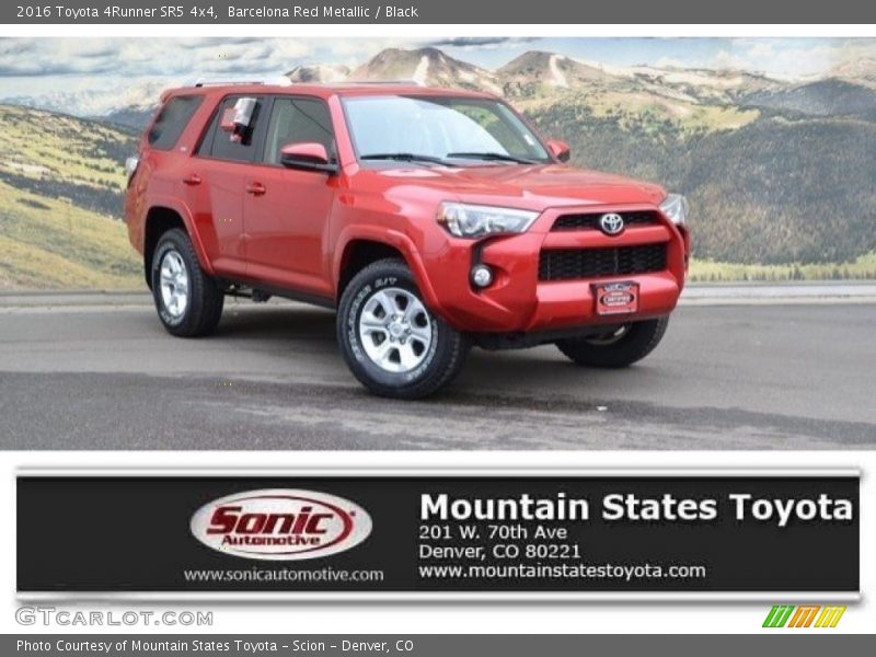 Barcelona Red Metallic / Black 2016 Toyota 4Runner SR5 4x4