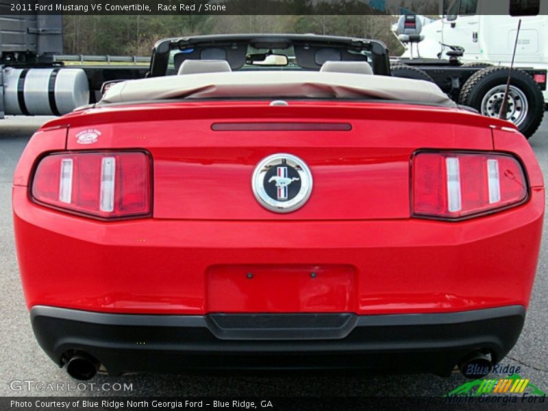 Race Red / Stone 2011 Ford Mustang V6 Convertible