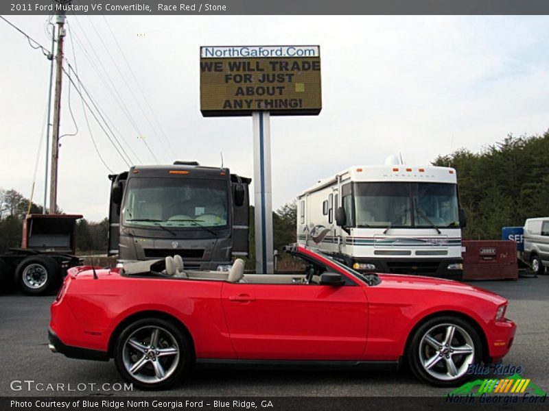 Race Red / Stone 2011 Ford Mustang V6 Convertible