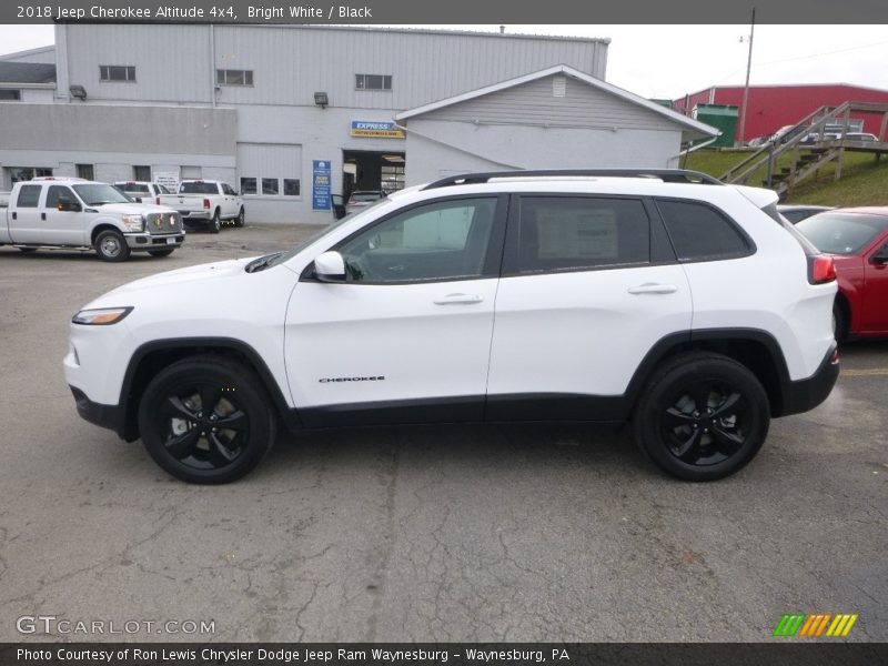 Bright White / Black 2018 Jeep Cherokee Altitude 4x4