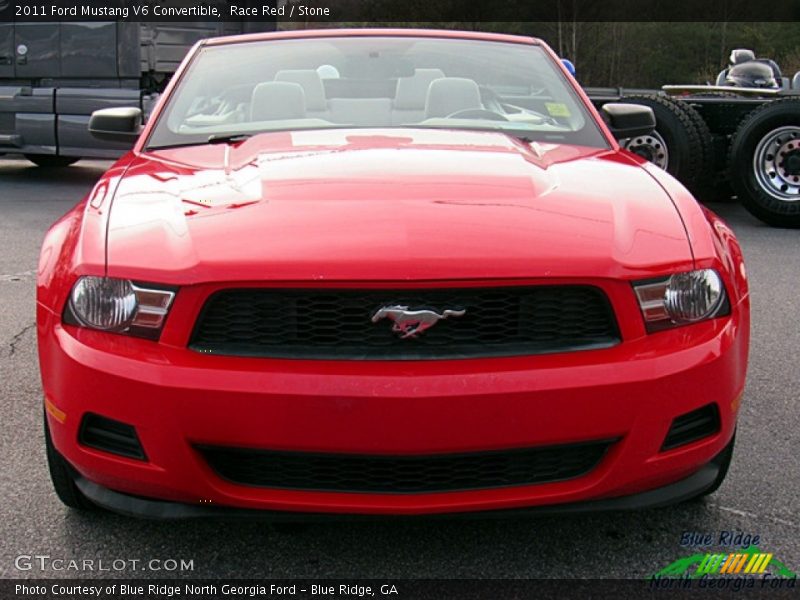 Race Red / Stone 2011 Ford Mustang V6 Convertible