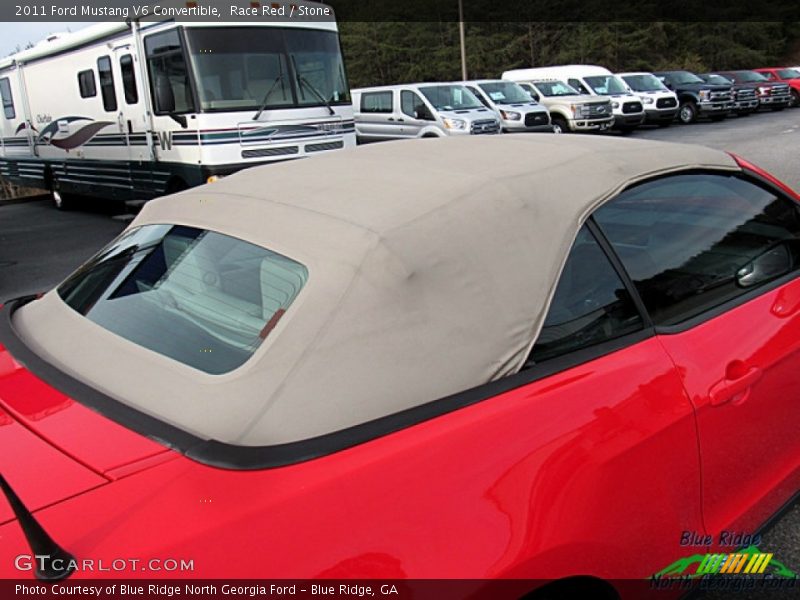 Race Red / Stone 2011 Ford Mustang V6 Convertible