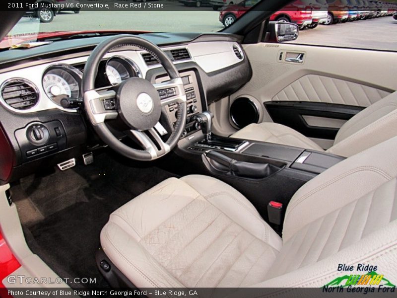 Race Red / Stone 2011 Ford Mustang V6 Convertible